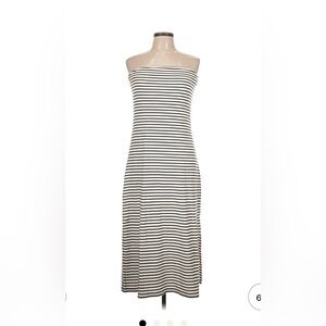 GAP Striped Black and White Strapless Dress. NWT
